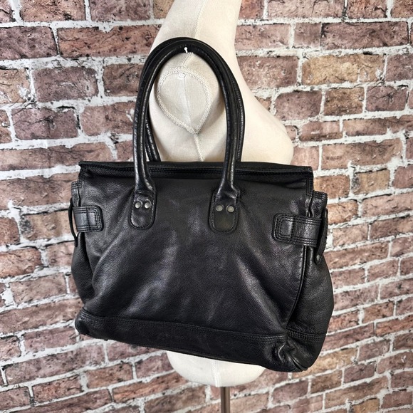 Liebeskind Berlin Black Leather Shoulder Bag Top Handle Satchel Bag - Picture 4 of 16